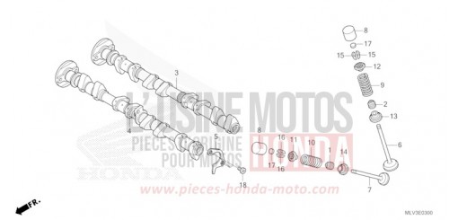 ARBRE A CAMES/SOUPAPE CB1000ST de 2026